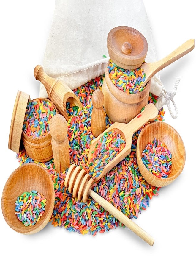 Sensory-N-Stuff - Wooden Tool Set for Sensory Bin (10 Piece), Child-Sized Montessori Sensory Toys for Developing Fine Motor Skills, Smooth Wooden Toys, Bin Scoops and Tools - Image 1